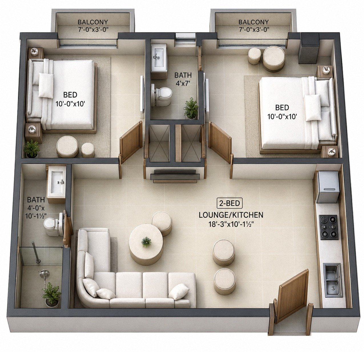 IRIS Tower TWO BED